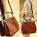 Fashionbox Classic Ladies' PU Crossbody Tote Bag Vintage Casual Message Shoulder Handbag - Vintage Brown