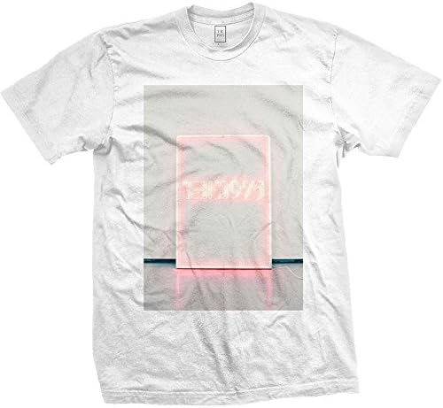 The 1975 Official T Shirt Rock Band White Neon Sign