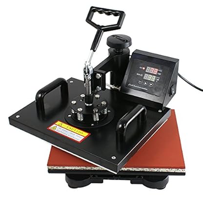 ZENY 5 in 1 Heat Press Machine Pro 12" x 15" Swing Away Multifunctional Digital Transfer Sublimation Hat Plate Cap Heat Press Machine for T-Shirt