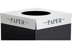 Safco Products 2990PA Square-Fecta Recycling Receptacle Lid, Paper (for use with Public Square Base sold separately), Silver