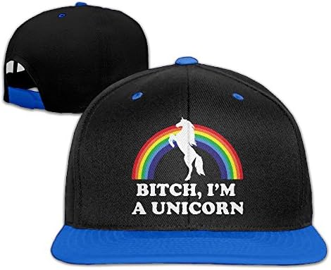 Guoren Bitch I'm A Unicorn Unisex Adjustable Contrasting Hip-pop Cap RoyalBlue