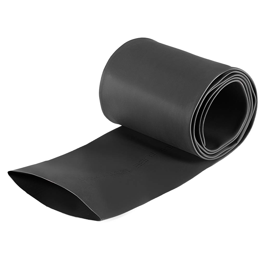 sourcing map Heat Shrink Tubing, 50mm Dia 80mm Flat Width 2:1 Shrinkable Tube Wraps Electric Insulation Wire Bundling 1m - Black — image 1