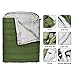 Winner Double Sleeping Bag with Compression Sack,Mummy Hood with Zipper It's Portable and Lightweight for 3-4 Season Camping, Hiking, Traveling, Backpacking and Outdoor Activities(Bottle Green)