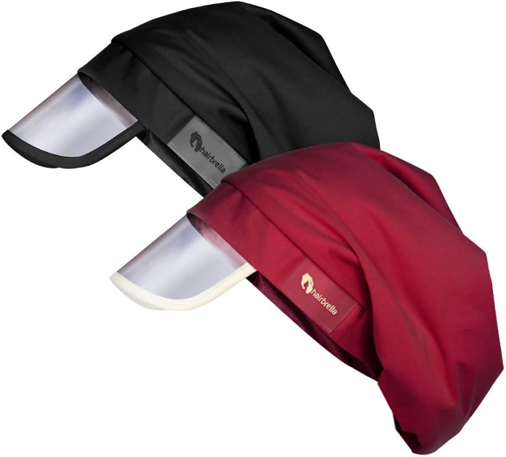 Women's Waterproof Rain Hat with 100% Hair Coverage, Satin Lining, UV Protective Visor, and Collapsible Hidden Pocket for Travel at  Women’s Clothing store