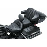 Mustang Motorcycle Seats 79012 Super Touring Deluxe Driver Backrest for Harley-Davidson Electra Glide Standard, Road Glide, Road King &amp; Street Glide 2008-'21, Deluxe, Black