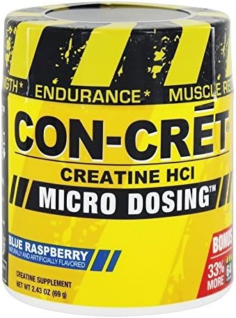 CON-CRET Creatine HCL - Blue Raspberry, 2.43oz 69g by ProMera Health