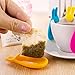 Coolrunner 4pcs Cute Rabbit Empty Tea Bag Silicone Cup Mug Hanging Tool for Tea Bag Spoon Holder