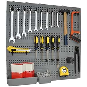 Kit modular mural 60 x 60 cm, include ganchos y cesta de pared. Un