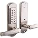 Bravex Keyless Lock Keypad Mechanical Combination Security Door Lock Stainless Steel (Left Handle)
