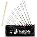 MalloMe Marshmallow Roasting Smores Sticks – Camping Accessories For Campfire Fire Pit Cooking – Set of 8 Forks, FREE Storage Bag, 10 Bamboo Skewers, Ebookthumb 1