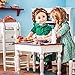 THE QUEEN'S TREASURES 18 Inch Doll Furniture, Farmhouse Collection Fully Assembled Wooden Kitchen Table and Two Chairs, Compatible with American Girl Kitchen Furniture
