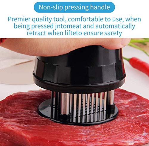 Needle Meat Tenderizer, Premium Professional Meat Tenderizer Tool, Perfect 56 Stainless Steel Ultra Blades for Tenderizing Beef, Chicken Steaks, Pork and Lamb Premium Cooking Tools Accessories-1pcs