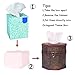 ZOHUMI Vintage Tissue Box Cover, Wooden Octagonal Tissue Box Holder/Dispenser