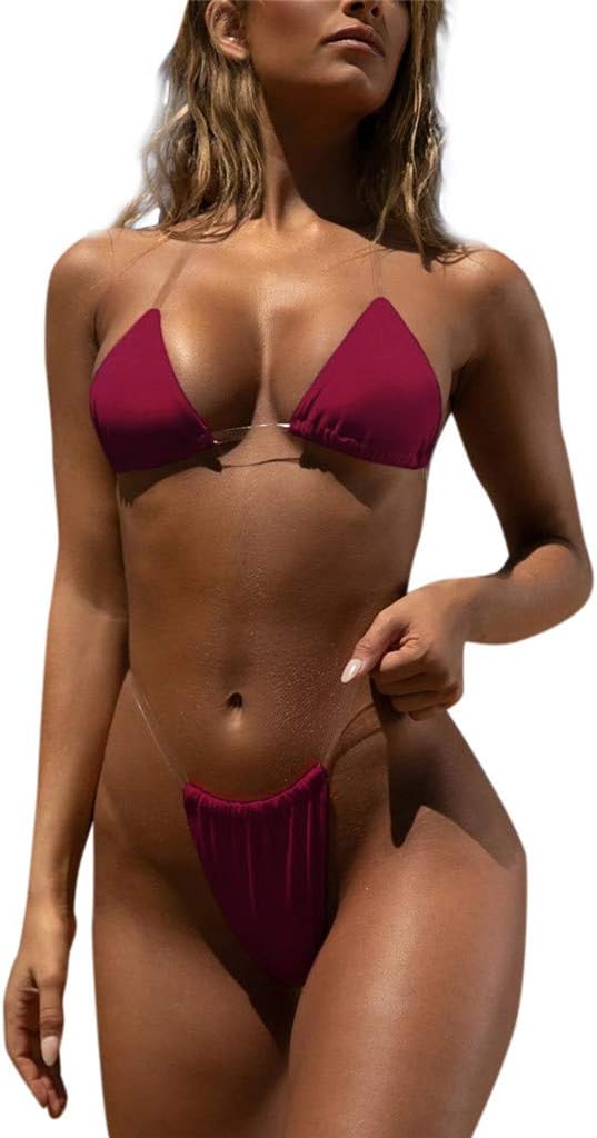 MAOIMOR Women Bandeau Bandage Bikini Set Push-Up Brazilian Swimwear Beachwear Swimsuit