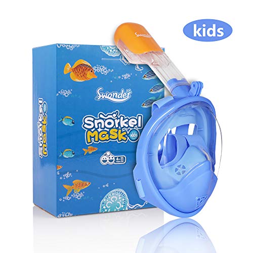 Swonder Snorkel Full Mask XS Baby Blue SWD001 - Thumbnail 7