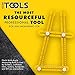 iTools Multi Angle Template Tool - Angle-izer Measuring Ruler Layout Multi-angle Tool with Metal Knobs and Bolts - Perfect for Tiling, Flooring, Brick Laying, Deck Building (Yellow (Plastic))