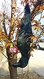 Zilin Plastic and Feathered Dead Crow Decoy GET RID of Crows,Bird Scaring PE Mold +Real Feather 58x18x14 cm