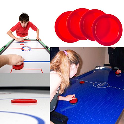 Goutoports No.1 Premium 8 Pack Air Hockey Pucks for Game Tables (Red)
