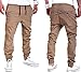 YUNY Mens Outdoor Harem Running Jogger Bottom Pants Khaki XL