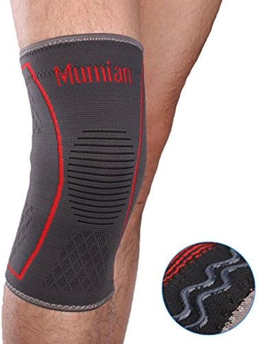 Anser A02 Elastic Sports Leg Knee Support Brace Wrap Protector Knee Pads Sleeve Cap Patella Guard Volleyball Knee - 1pcs (L)