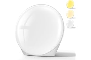 SUXIO Light Therapy Lamp - 10000 Lux Therapy Lights Lamp, 3 Timing & Mode Happy Lamp, Touch Control Sunlight Lamp with Memory Function, Portable Light Box Therapy Use As Lift Mood for Home,White