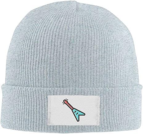 Electric Guitar Icon Warm Designer Unisex Knit Caps Winter Vintage Beanie Hat