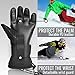 Ski Gloves Waterproof,devembr Warm Snowboard Gloves with Wrist Guard,Black/Gray