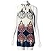 Women Dress,Haoricu 2017 New Summer Womens Chiffon Sleeveless Flower Party Loose Casual Beach Dress (S, Color 1)