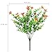 HOGADO Artificial Fake Plants, 4pcs Faux Greenery Shrubs Simulation Plastic Bushes Indoor Outdoor Hanging Planter DIY Wedding Balcony Decor Orange
