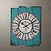 Aero Snail Vintage Retro Country Style Light Blue Wood Wall Clock Home Decor Watches