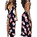 Women's Sexy Lace up Sleeveless Backless Floral Print Casual Party Maxi Long Dress