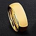 HSG Tungsten Rings for Men Women 8mm 18k Gold Plated High Polished Comfort Fit Domed Wedding Band