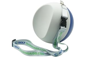 GOLFTRAININGAIDS Compression Ball - Golf Swing Trainer – Forearm Connection Aid for Perfect Impact Position – Fix Chicken Wing, Improve Tempo, Backswing & Ball Striking – Soft Memory Foam