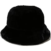 Dirholl Women's Winter Faux Fur Fuzzy Warm Bucket Hat