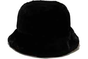 Dirholl Women's Winter Faux Fur Fuzzy Warm Bucket Hat