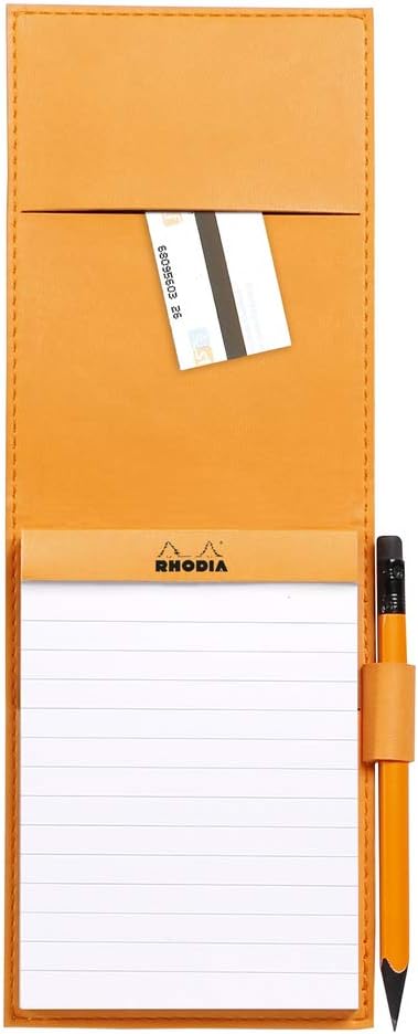 RHODIA 128216C, Clipboard Case + Stapled Notepad N°12 Jonquille, 8.5x12 cm, Lined, 80 Detachable Sheets - Image 4