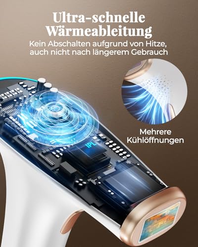 Haarlosy IPL Devices Hair Removal Laser - Painless & Effective Hair Removal Device, 9 Energy Levels, 3 Modes HR/SC/RA with 999,900 Light Pulses for Women, Men, Face, Armpits, Legs, Body