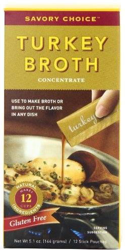 Savory Choice Liquid Turkey Broth Concentrate, 5.1-Ounce Boxes (Pack of 4)