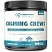 Calming Treats For Dogs - 100 Soft Chew Bites for Stress & Anxiety Relief with Valerian Root - Separation & Composure Aid for Chewing & Barking Pets with Hyperactive & Aggressive Behavior