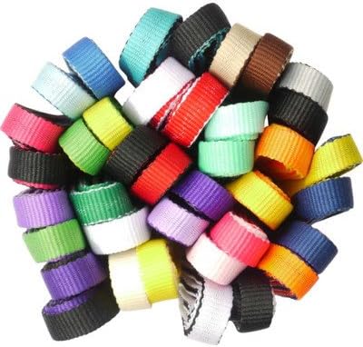Flat Dual Colored Reversible Sneaker Shoelaces, 19 colors, clear plastic tips, 5/16in (8mm) wide, 51in (130cm) long, 1 pair (2 laces), White/Red