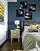 Natural art –Outer Space Planet Painting on Canvas Prints Wall Decoration Wooden Frame 4pcs/Set