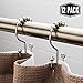 2LB Depot Double Shower Curtain Hooks Rings Polished Nickel Decor Finish Premium Rust-Resistant Stainless Steel Metal Hooks Roller Balls Glide on Shower Rods 12-Piece Set
