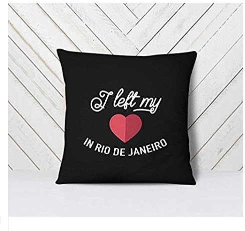 I Left My Heart Pillowcase, Valentines Day Gift for Him, Long Distance Relationship Boyfriend, Long Distance Love, Long Distance Pillow Gift, Valentine Pillow Cover, 16x16, Gift for Him, Her