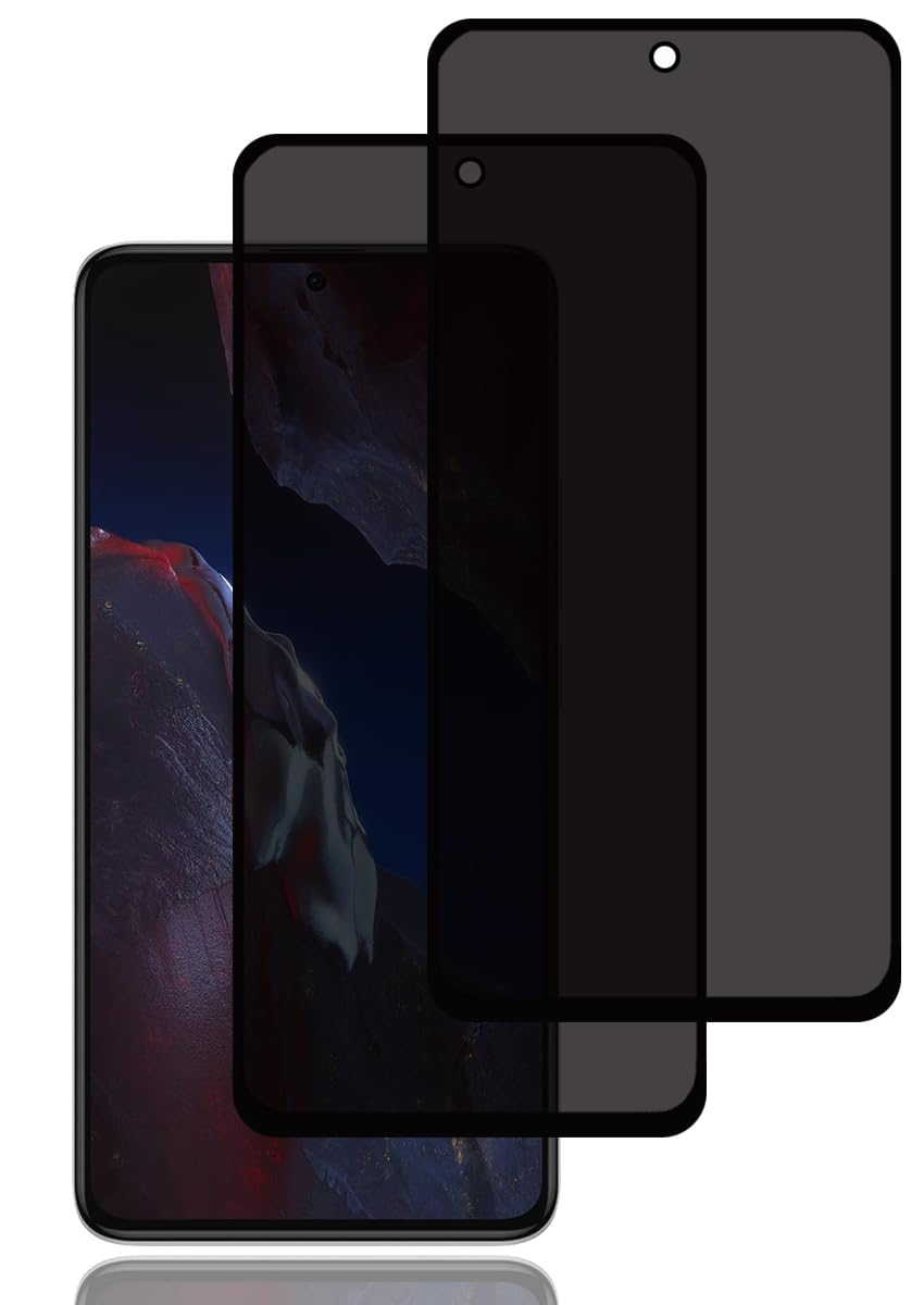 Privacy Screen Protector for Xiaomi Poco F5 Pro 5G [2 Pack], Anti-Spy Tempered Glass Film, 9H Hardness, Anti Scratch, Anti Fingerprint,High Sensitivity,Anti-Spy Screen Protector for Xiaomi Poco F5 Pro