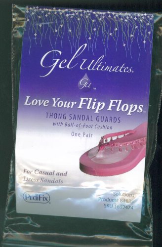 Pedifix Gel Ultimates. Love Your Flip Flops. Thong Sandal Guards with Ball of Foot Cushion. One Pair.