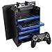Amever-PS4 Storage Tower Holder Stand & Dual Charger Dock for Sony Dualshock 4 Controller / Gamepad Joystick – PlayStation 4 Console Controllers Charging Station – Stores 12 Games – PlayStation 4thumb 1