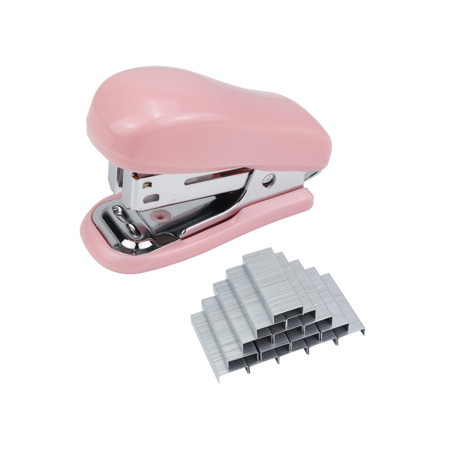 Photo 1 of Aacehlh Mini Desktop Stapler Set,20 Sheet Capacity,Includes Built-in Staple Remover and 750PCS No.12 Staples,Small Cute Stapler for Office and School Supplies (Pink)