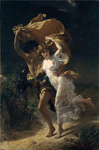 The Perfect Effect Canvas Of Oil Painting 'Pierre Auguste Cot-The Storm,1880' ,size: 8x12 Inch / 20x31 Cm ,this Imitations Art DecorativePrints On Canvas Is Fit For Bar Decoration And Home Decor And Gifts
