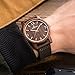 Sentai Natural Wood Watch, Genuine Leather Strap, Handmade Quartz Watches, Black Walnut Wood Men's Women's Wrist Watch