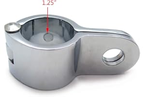 SMT-MOTO SMT-Chrome 1.25" 1 1/4"Crash Bar Mount Longhorn Footpeg Clamps Replacement [B017QP796E]